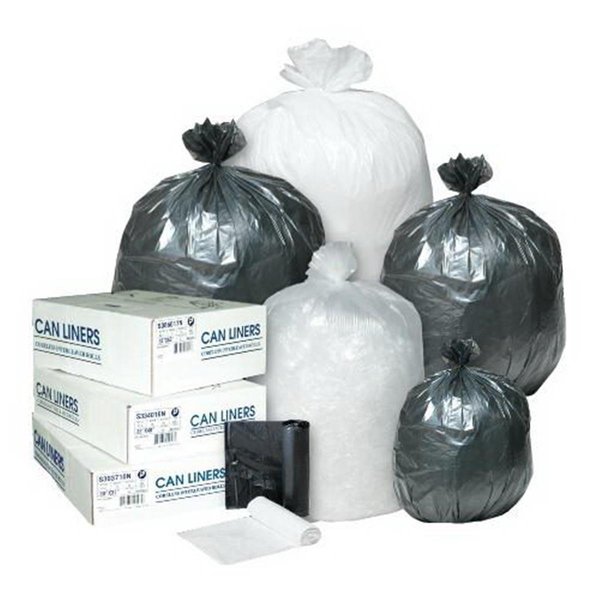 Inteplast Group High Density Commercial Can Liners 24x33 6 Mic - Black IBS EC243306K